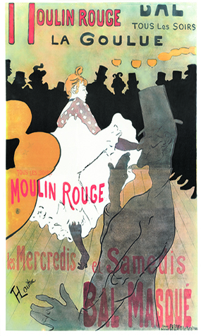 Affiche Bal du Moulin Rouge La Goulue Toulouse Lautrec
